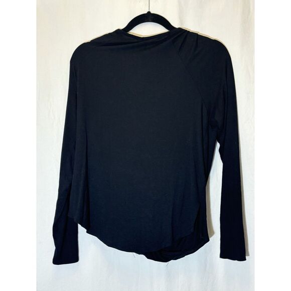 Alya‎ Cross Front Black Long Sleeve Soft Shirt Workout Coverup Size S F24 - Picture 5 of 5